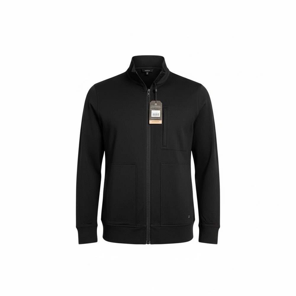 NWT AndersonOrd Men's Full Zip Performance Jacket Black Large Golf Athletic AO